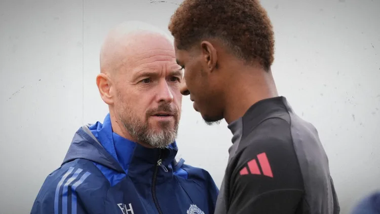 Erik ten Hag and Marcus Rashford