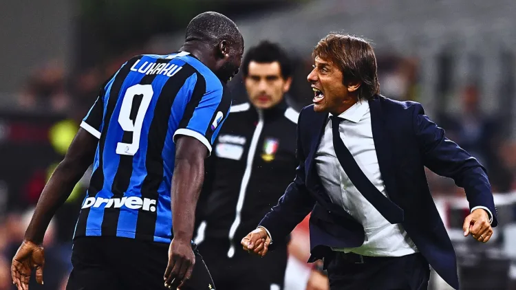 Romelu Lukaku with Antonio Conte at Inter