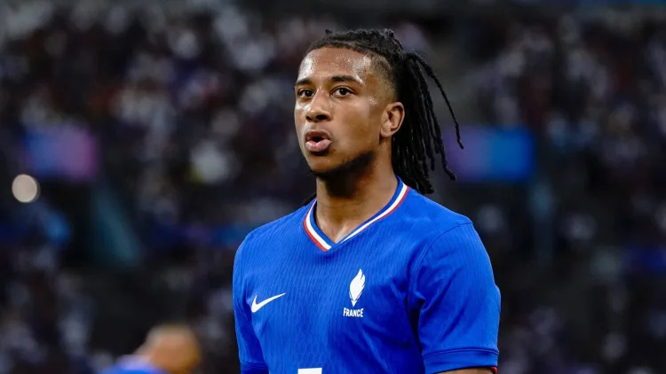 Michael Olise in action for France