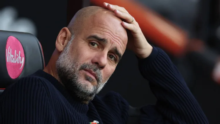 Pep Guardiola has lost five straight matches for the first time in his managerial career.