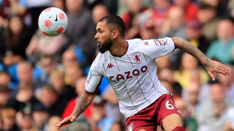 Douglas Luiz in action for Villa