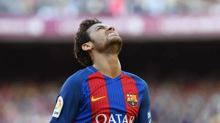 Neymar in action for Barcelona