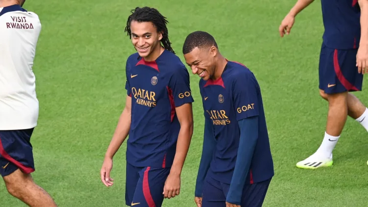 Kylian Mbappe with brother Ethan