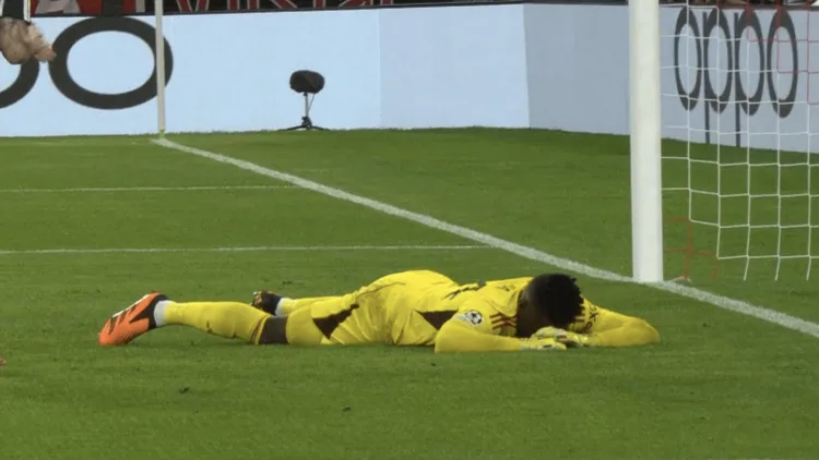 Onana after his mistake against Bayern Munich