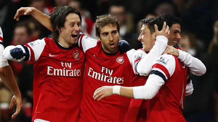 Mathieu Flamini (second from left)