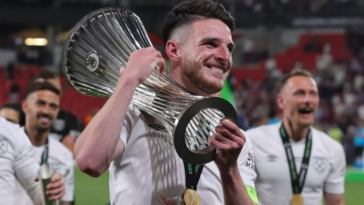 Declan Rice won the UEFA Europa Conference League with West Ham