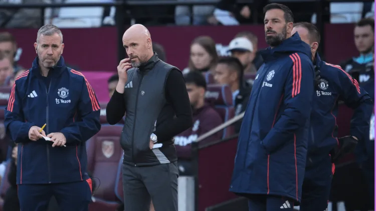 Erik ten Hag at West Ham's London Stadium