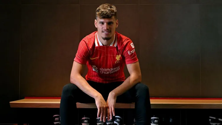 Milos Kerkez joined Liverpool on Thursday