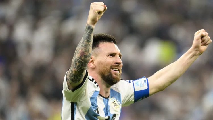 Messi celebrates World Cup final victory