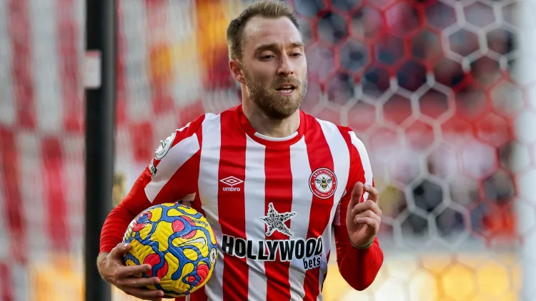 Christian Eriksen joined Brentford after leaving Inter