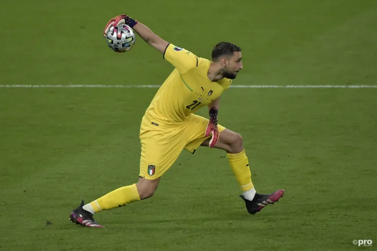 Gigi Donnarumma playing for Italy at Euro 2020