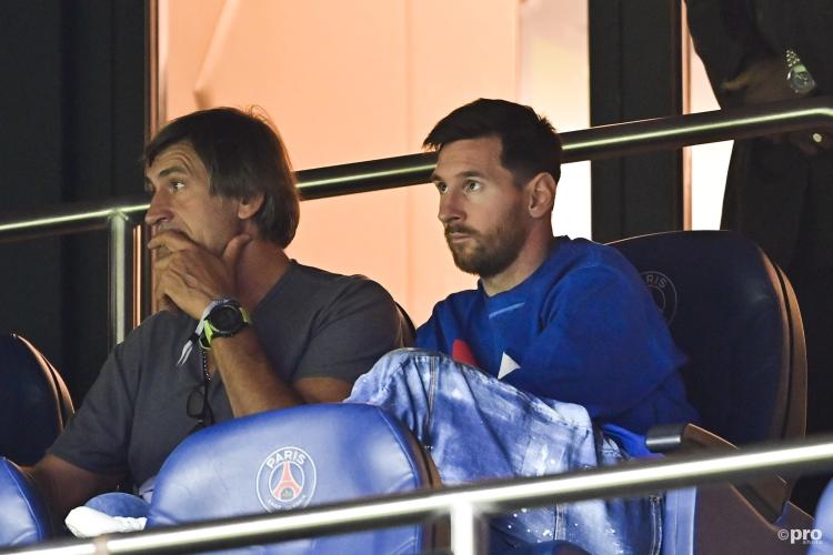 Lionel Messi watches PSG from the stands versus Montpellier