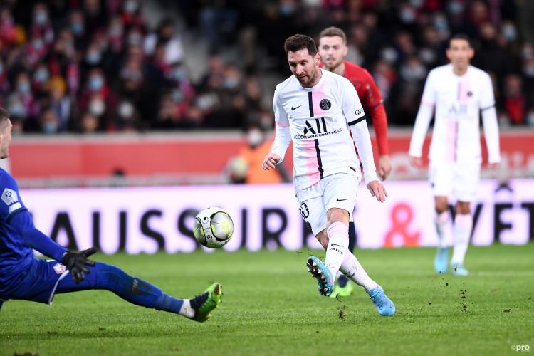 Messi scored his first goal of 2022 against Lille