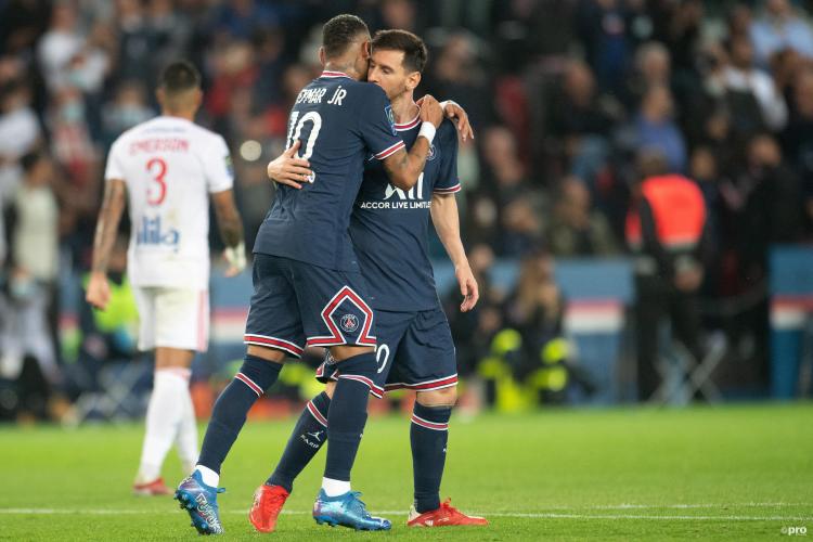 Lionel Messi and Neymar, PSG v Lyon, 2021-22