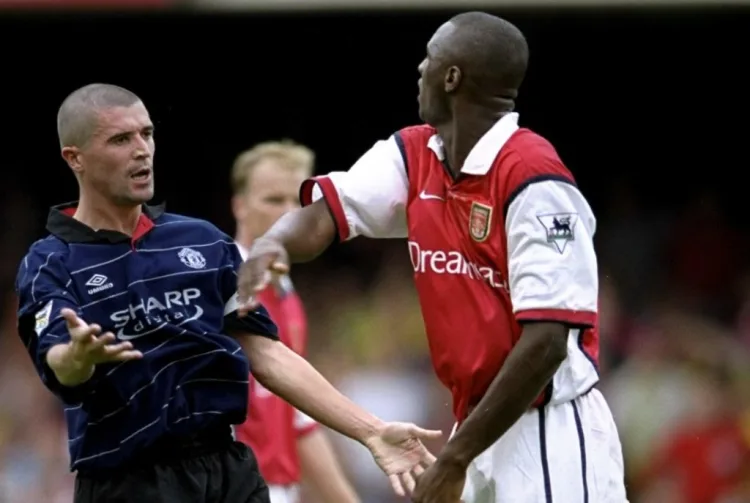 Patrick Viera battling Roy Keane