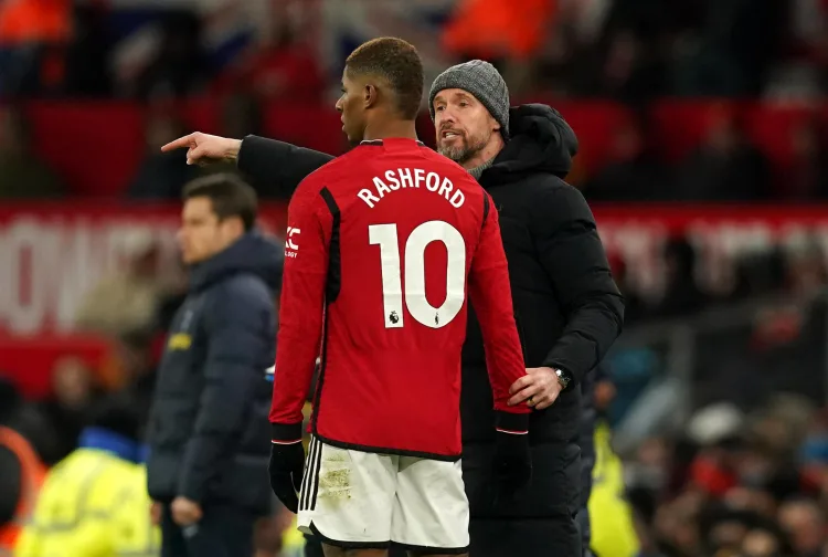 Marcus Rashford and Erik ten Hag
