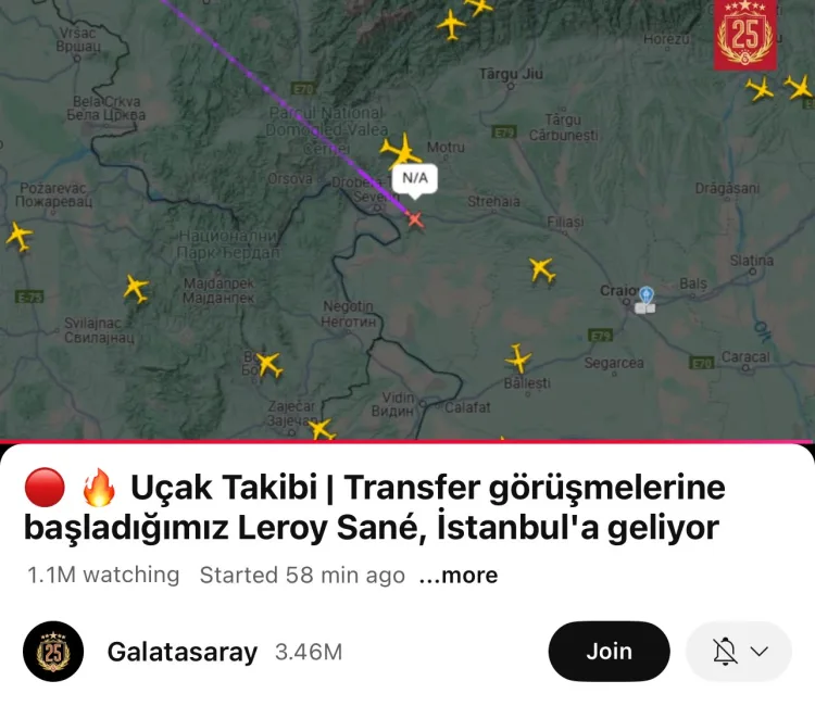 Leroy Sane, Flight Tracker